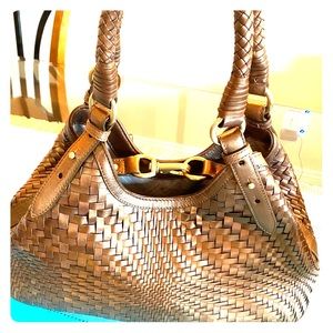 Bronze Metallic Cole Haan Leather Purse. - image 1